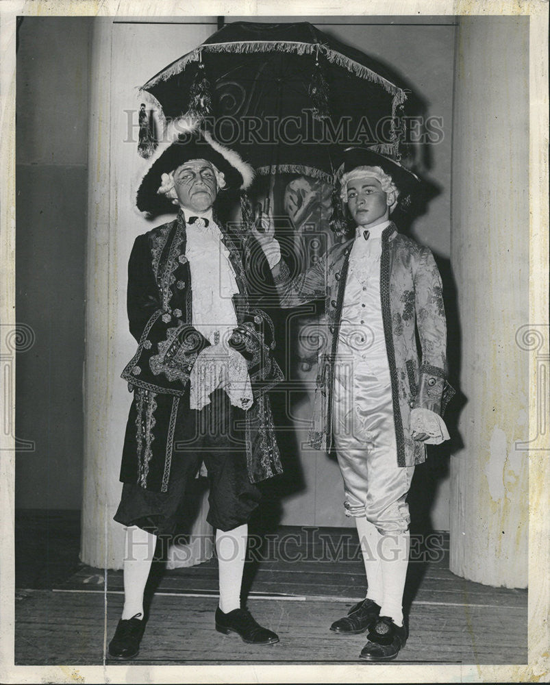 1946 Press Photo Allen Bates Governor William Shaffran Florence Summer Opera - Historic Images