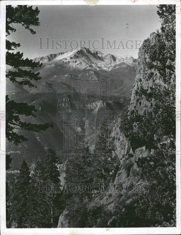 1984 Press Photo Pikes Peak Mountain Front Range Rocky Mountains Colorado - Historic Images