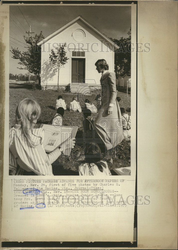 1975 Press Photo School Children Racine Wisonsin - Historic Images