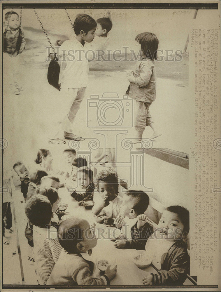 1971 Press Photo South Vietnam War Orphans - Historic Images