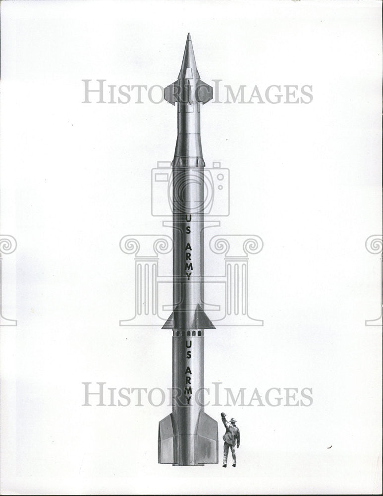 1969 Press Photo Spartan Missile, Artist's Concept - Historic Images