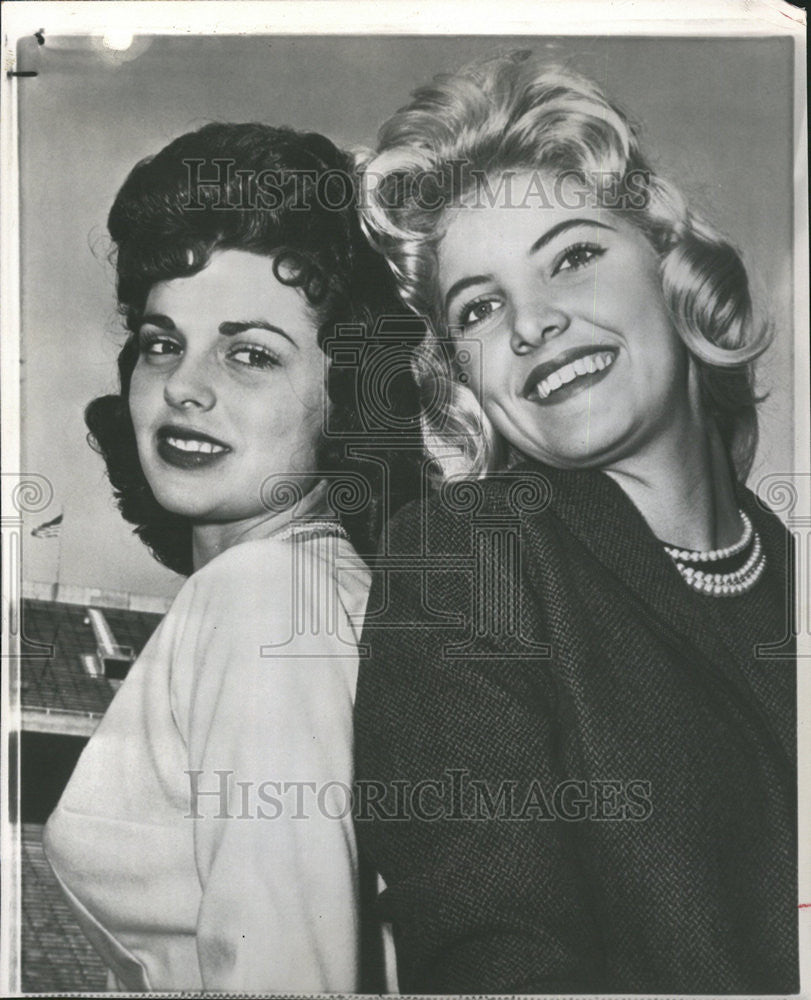 1961 Press Photo Miss Sharon Kay Hinshaw Linda Cheryl McSpadden Lubbock Dallas - Historic Images