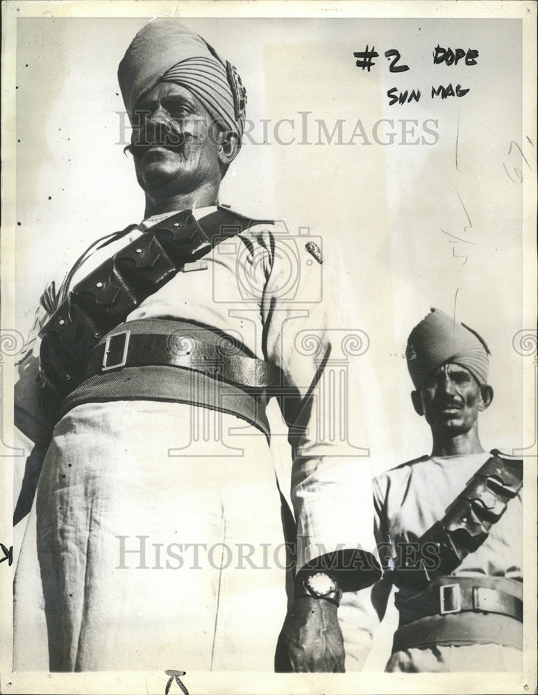 1938 Press Photo Two Men Police Egypt&#39;s Sudan - Historic Images