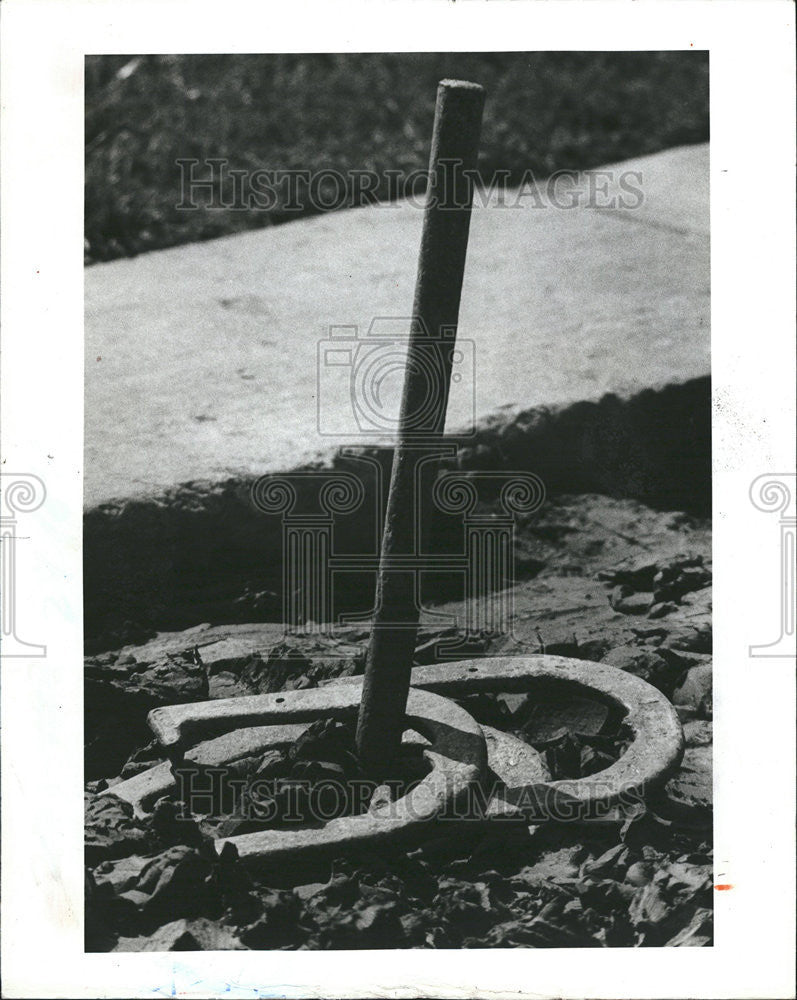 1982 Press Photo Horseshoe Tournament Fun Sun Festival Ed Wright Park Clearwater - Historic Images