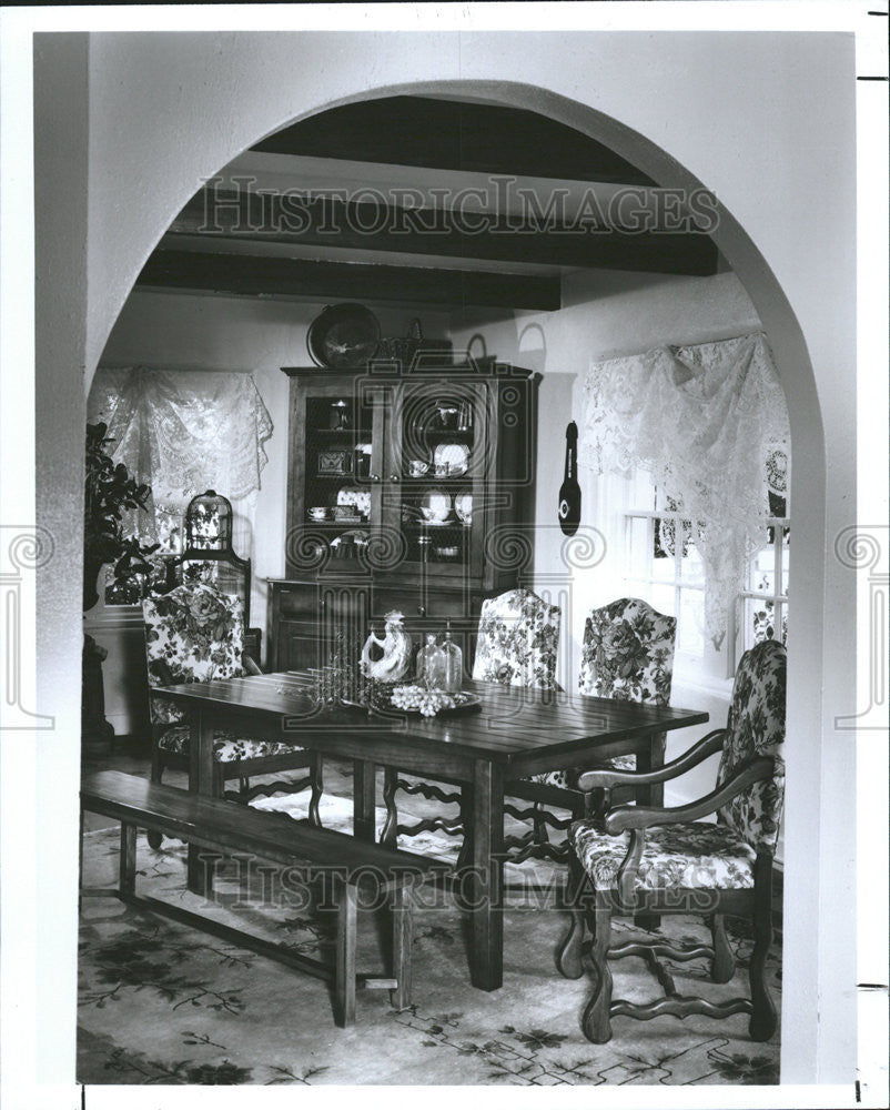 1993 Press Photo Home Interior Dining Room Funitures - Historic Images