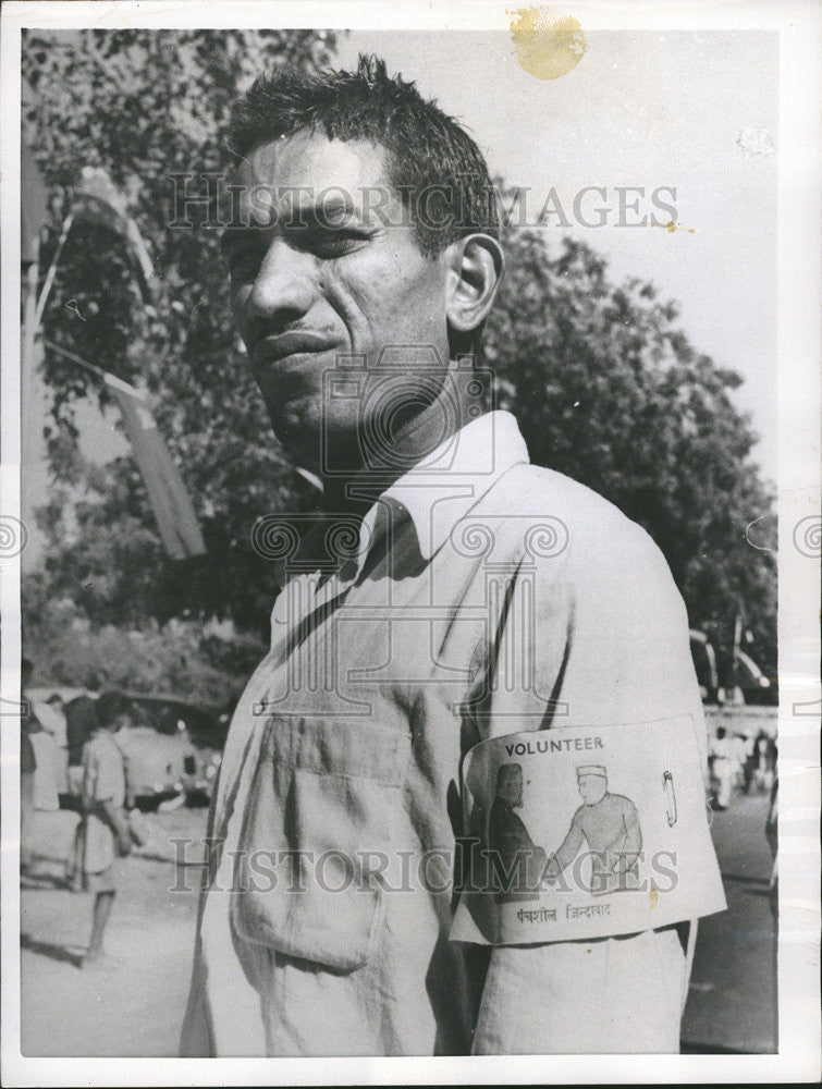 1955 Press Photo Soviet Premiere Nikolai Bulganin in India. - Historic Images