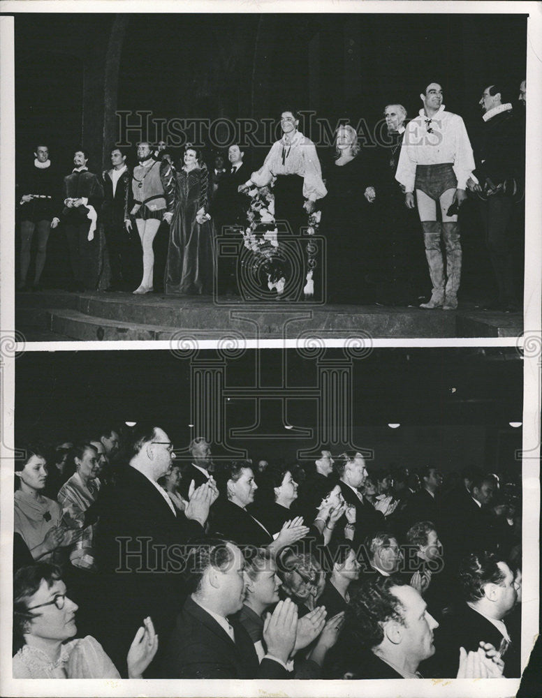 1955 Press Photo Britain Tennant drama company audience Moscow Art Theater - Historic Images