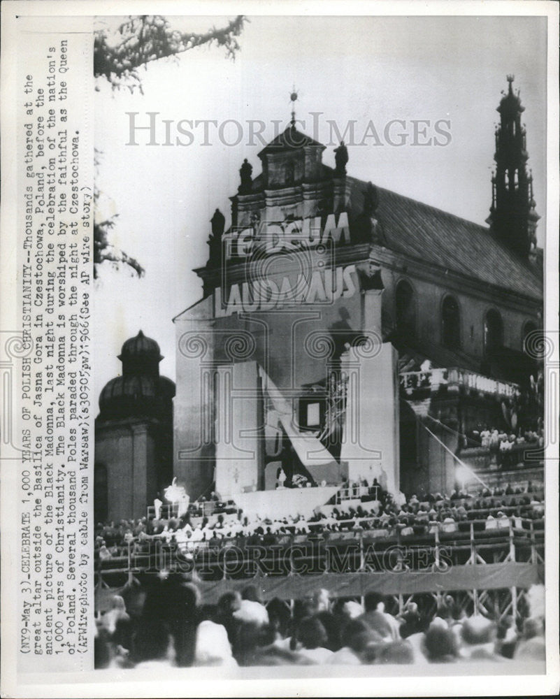 1966 Press Photo  Basilica of Jasna Gora in Czestohowal, Poland. - Historic Images