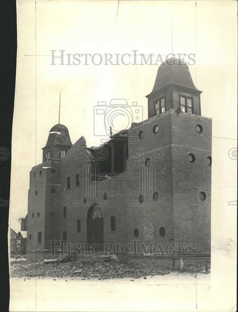 1935 Press Photo Damage Inflict Armory Building Helena FiveHundred Earth  Tremor - Historic Images