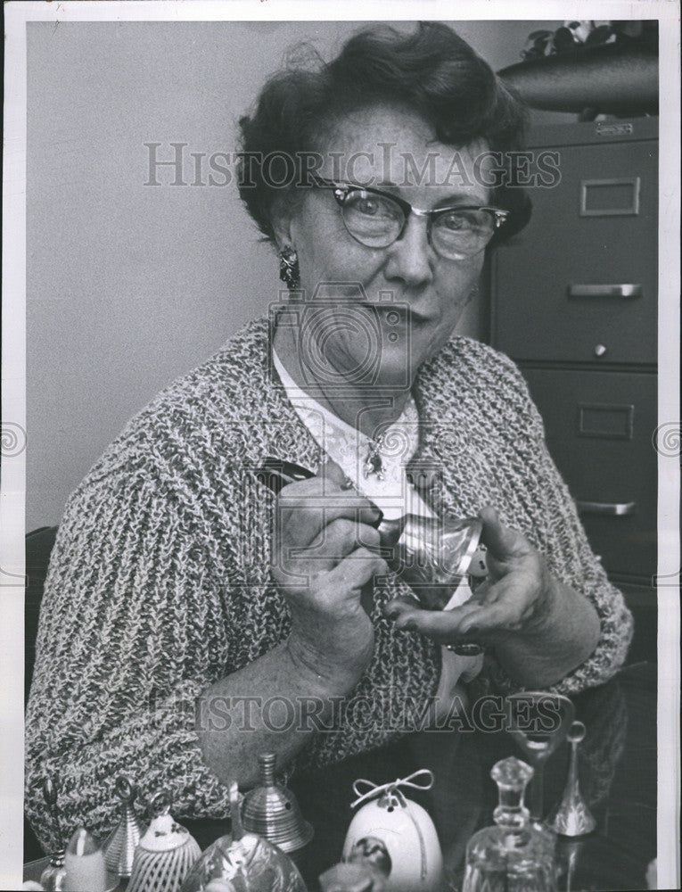 1963 Press Photo High School Principal Preserved Sound Mary Louise Flood Bell - Historic Images