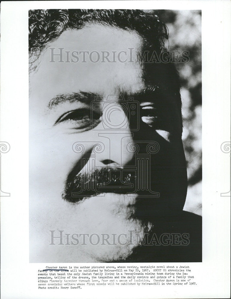 1967 Press Photo Chester Aaron American Writer Author - Historic Images