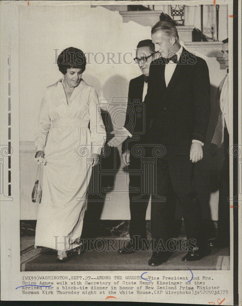 1973 Press Photo United States Vice-President Spiro Agnew &amp; Wife - Historic Images