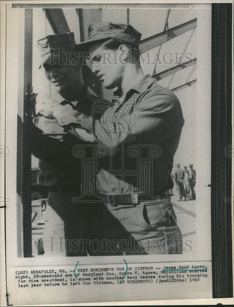 1968 Press Photo James Rand Agnew Son Maryland Governor Spiro Agnew Nominee - Historic Images