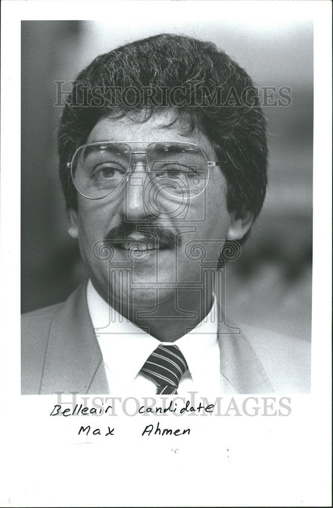 1988 Press Photo Max Ahmen Belleair Florida Candidate - Historic Images