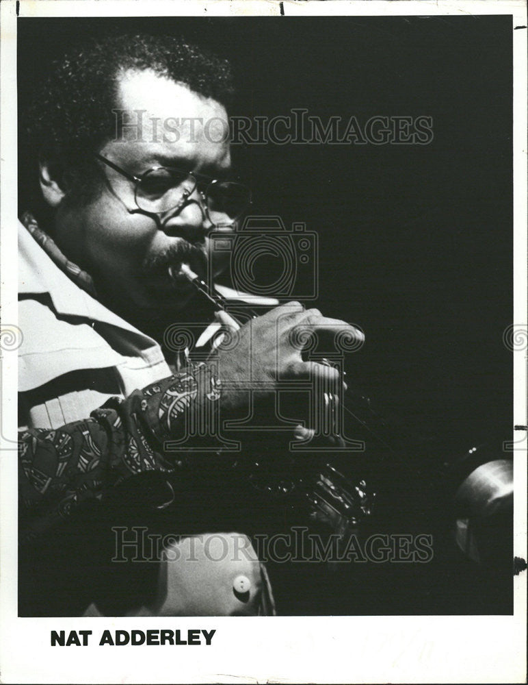 1984 Press Photo Nat Adderley musician - Historic Images