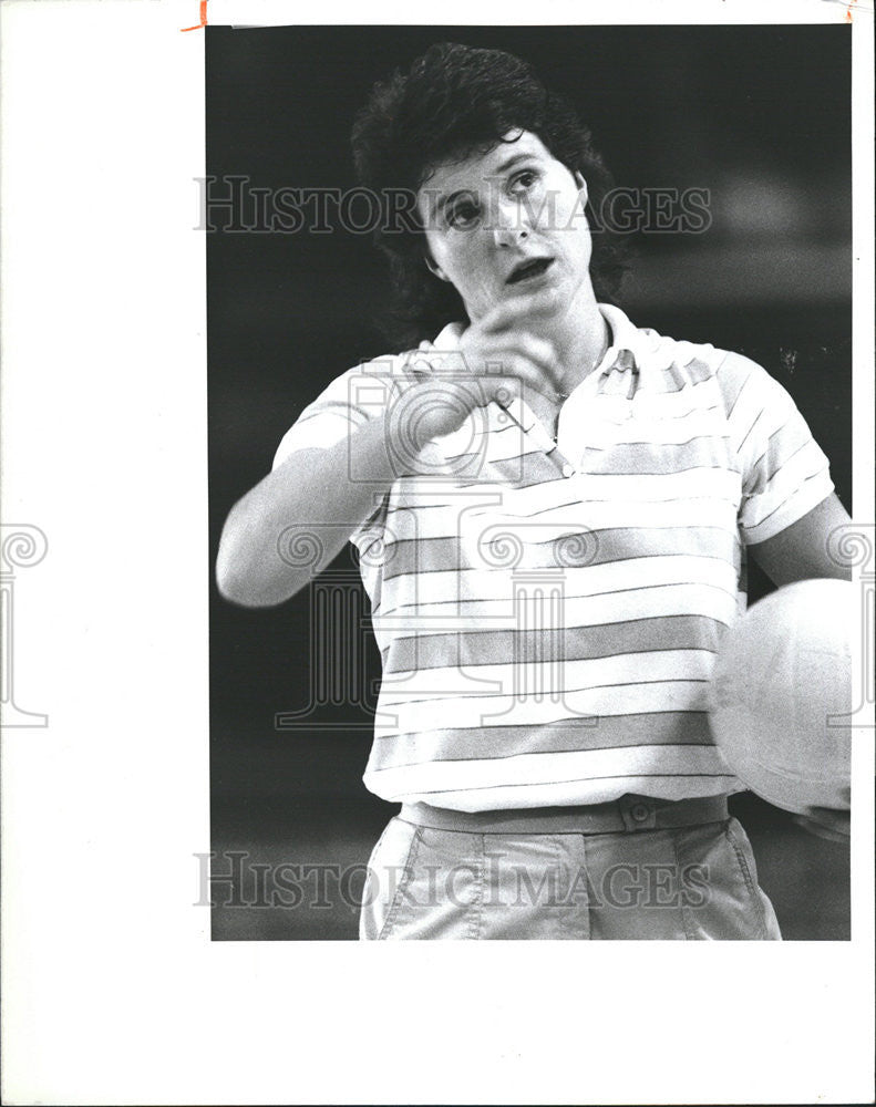 1987 Press Photo Cheryl Adams expect team district tournament time sport Dixie - Historic Images