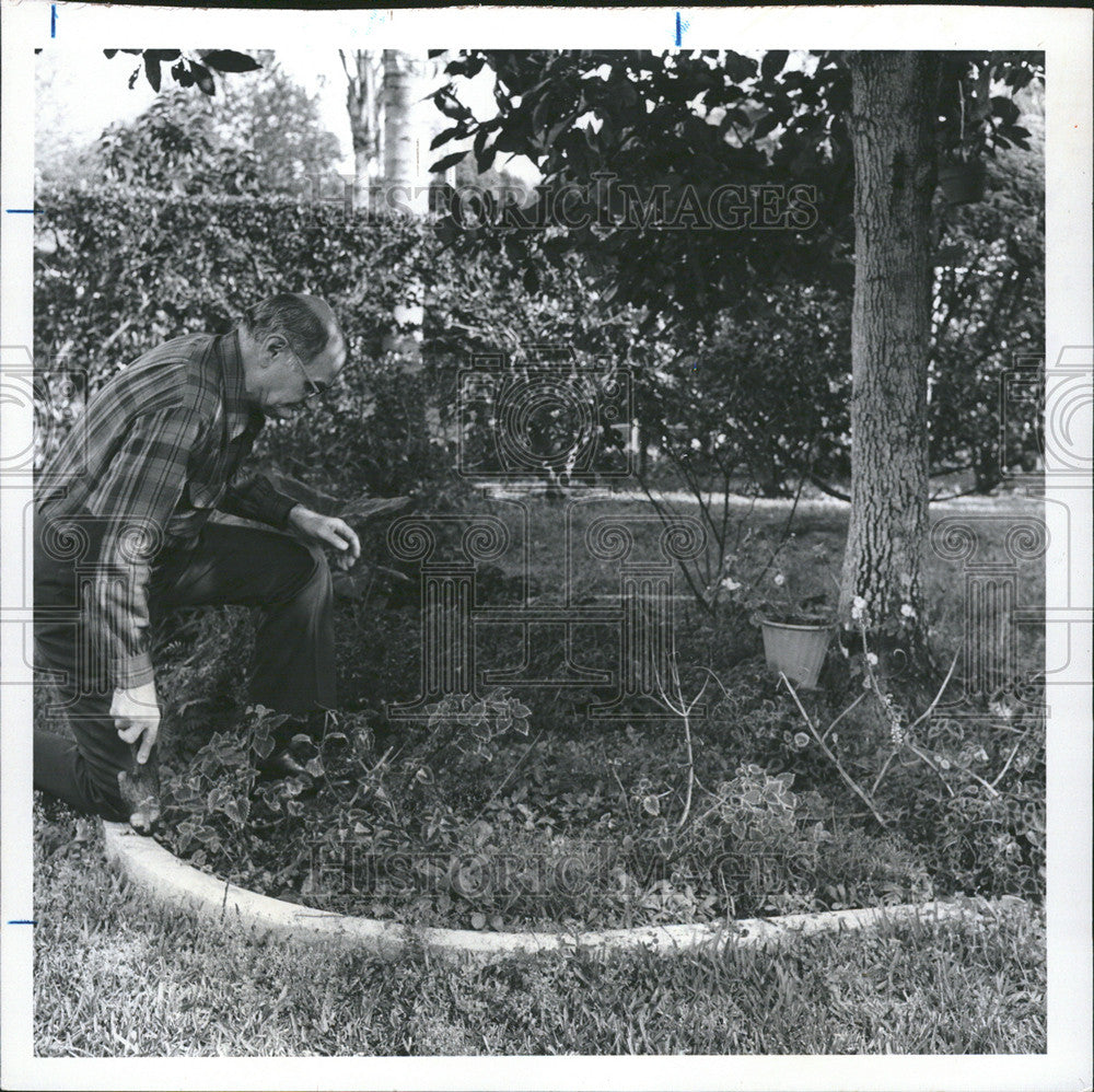 1976 Press Photo Adam E C Pete American Gardener Socialist Worker Detroit Mich - Historic Images