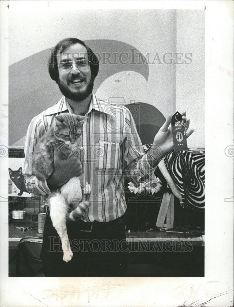 1978 Press Photo Ric Adams American Animal Trainer Cat Club Show Bayfront Center - Historic Images