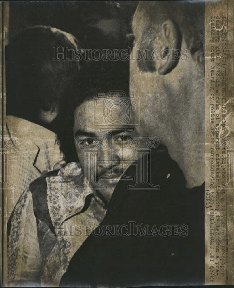 1974 Press Photo Rudolph Acosta who shot a 12 yr old newspaper delivery girl - Historic Images