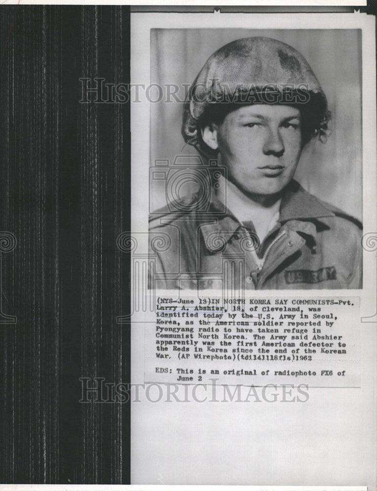 1962 Press Photo Larry Abshier American Defector Communist North Korea Pyongyang - Historic Images