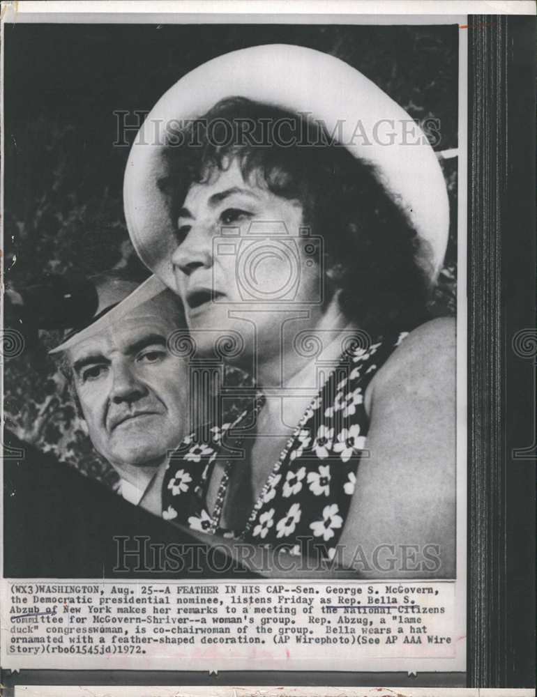 1972 Press Photo Sen. Geoge McGovern, Democratic presidential nominee as Rep Bel - Historic Images