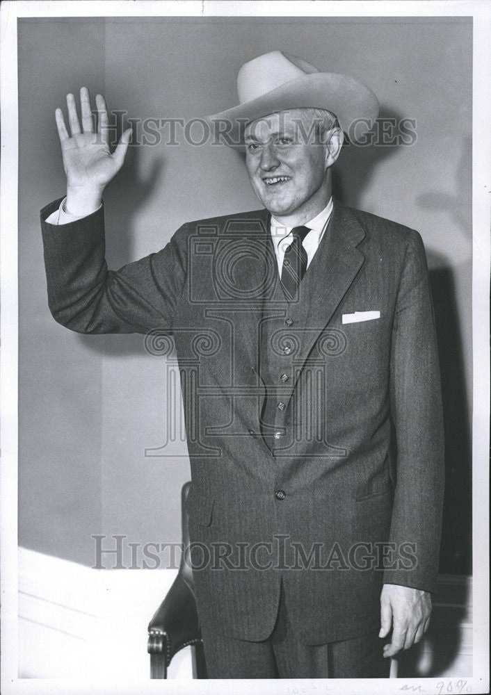 1956 Press Photo Will Nicholson Public Service Company Colorado Executive Member - Historic Images