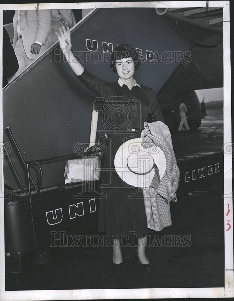 1955 Press Photo Miss Elizabeth Myer Denver Socialite - Historic Images