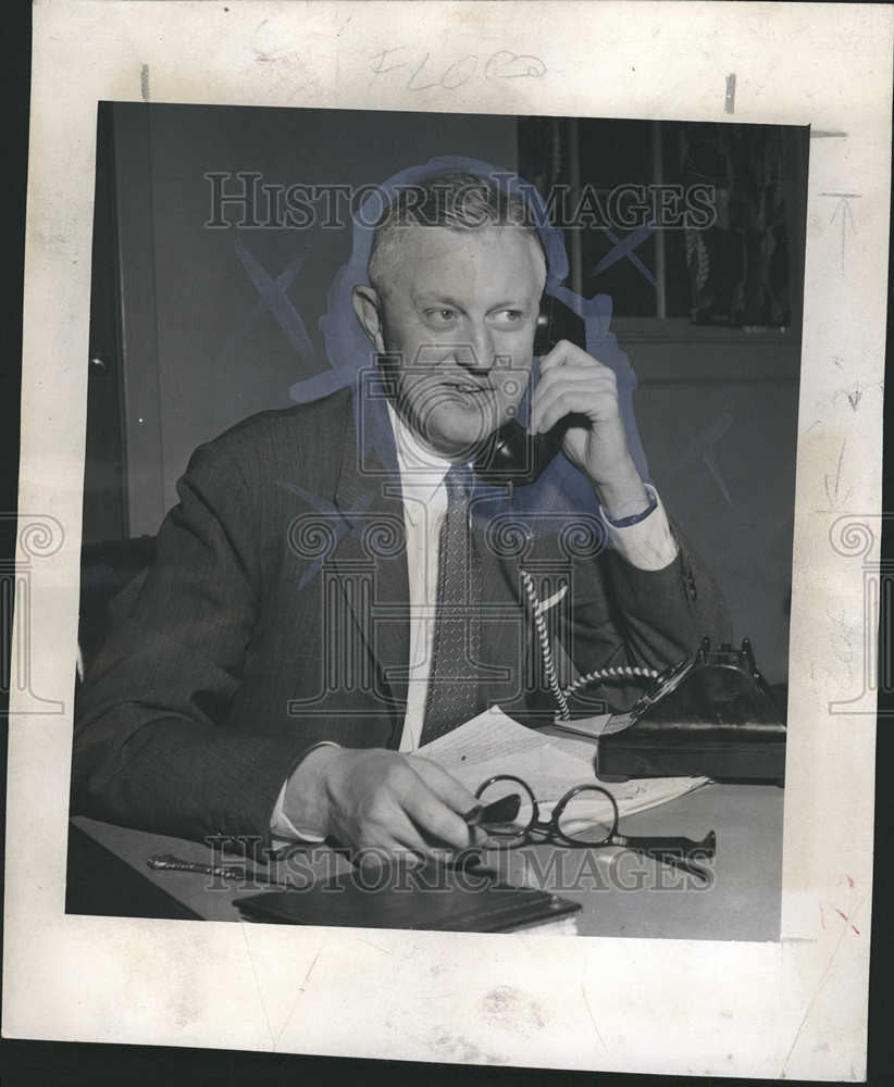 1956 Press Photo William F Nicholson General United States Air Force Denver Colo - Historic Images