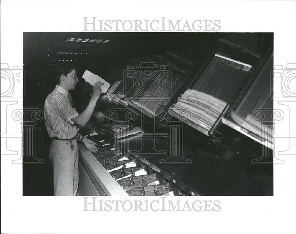 1992 Press Photo Comerica Operation Center technology  Negro Banks - Historic Images