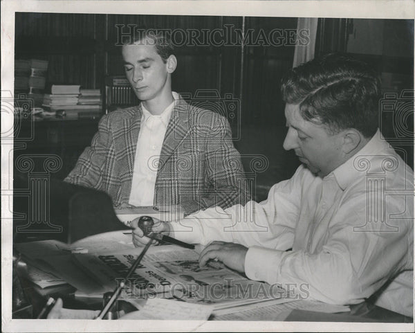 1947 Press Photo Edward Small suspect for his father's murder intervie ...
