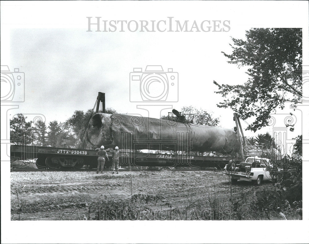 1989 Press Photo CSX Toxic Train Spill. - Historic Images