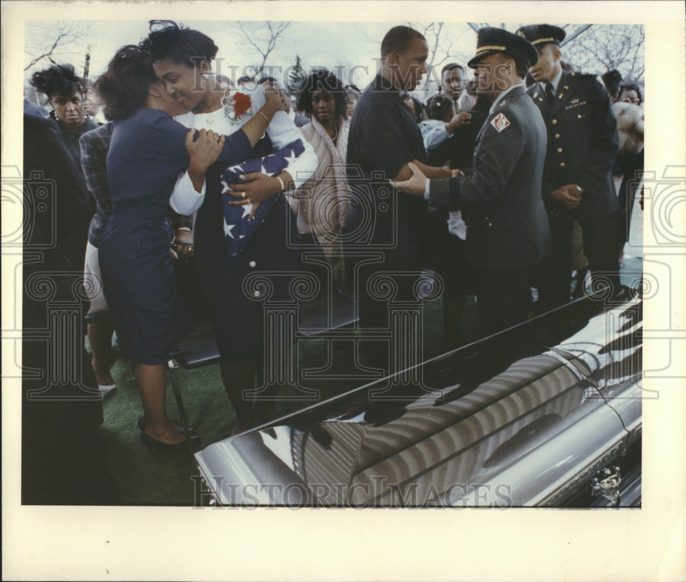 1991 Press Photo Anthony Riggs funeral - Historic Images