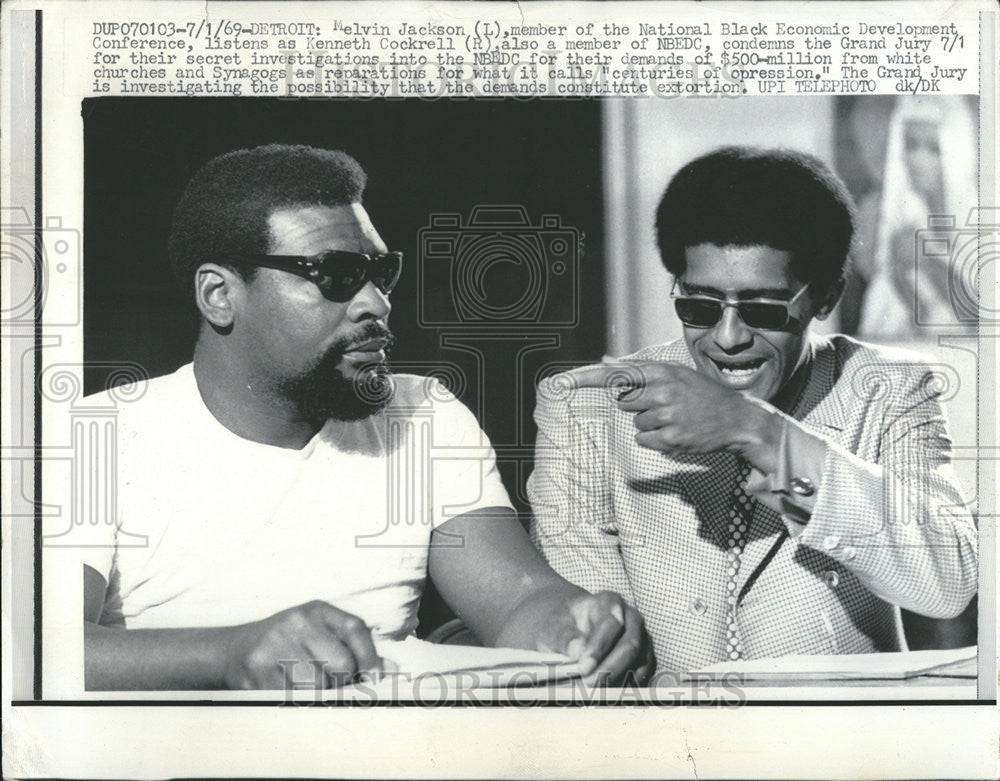 1969 Press Photo Melvin Jackson of the National Black Economic Development Confe - Historic Images