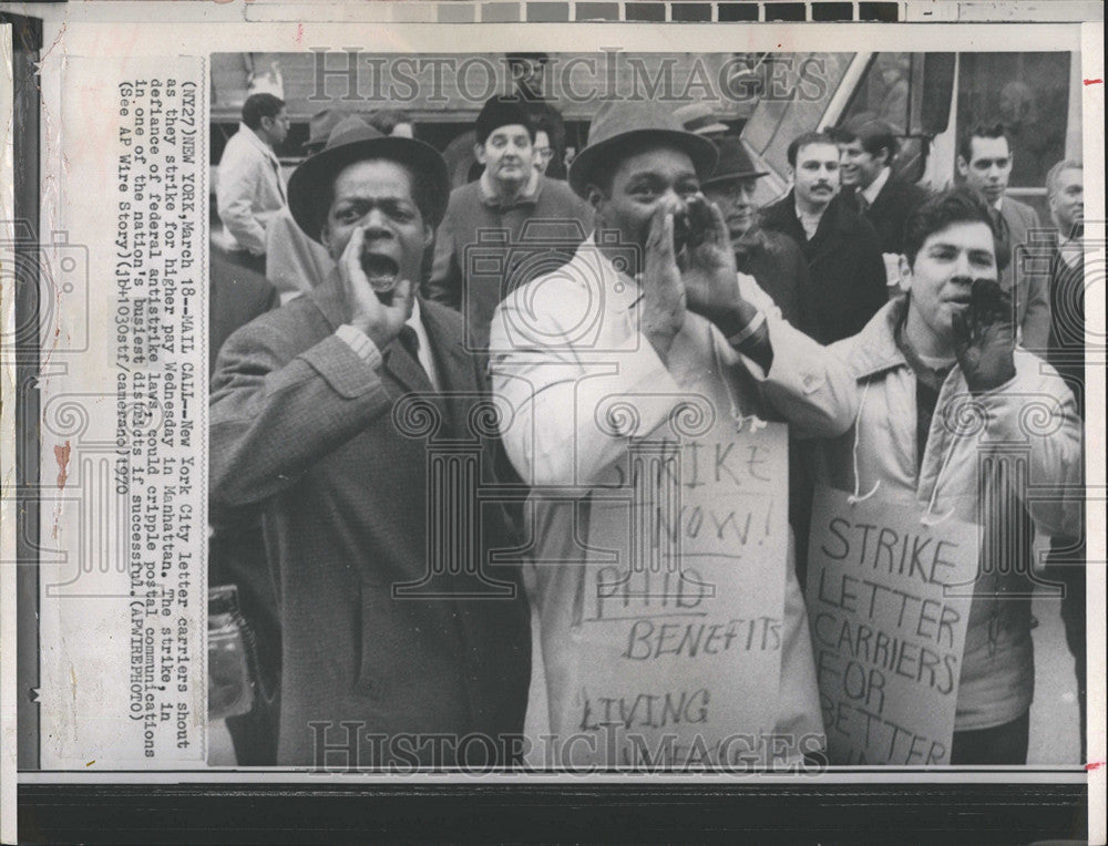 1970 Press Photo New York City Postal Workers Strike - Historic Images