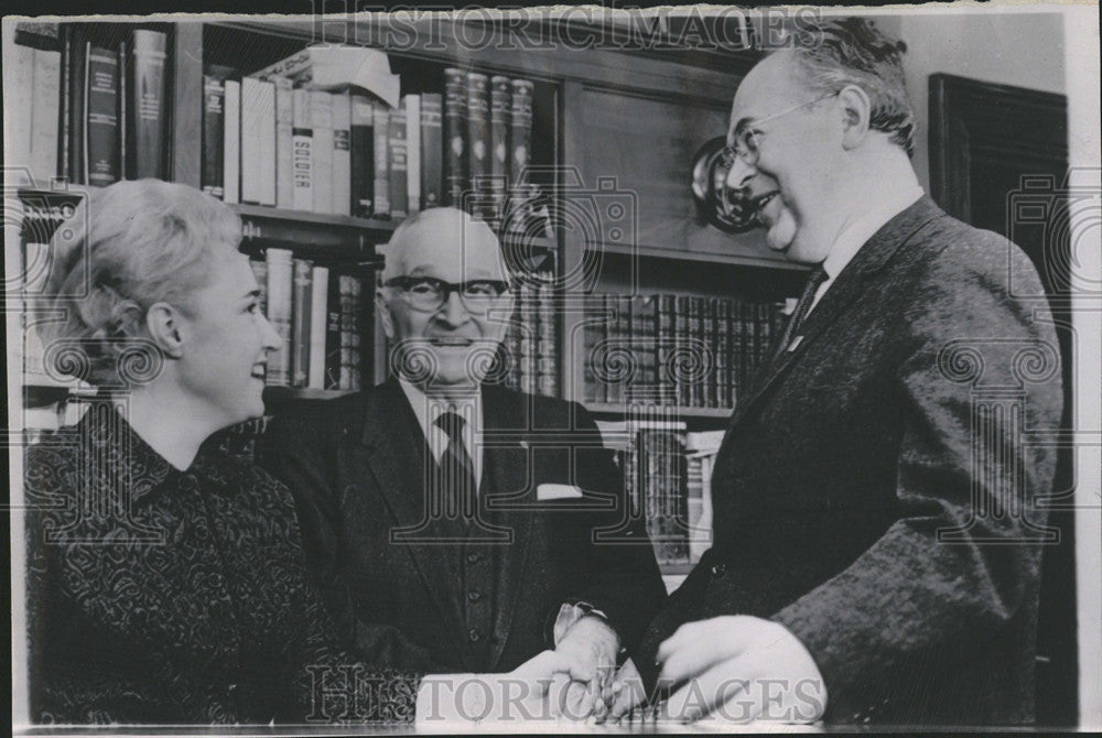 1965 Press Photo Soviet Ambassador Anatoly Dobrynin Visits Former Pres Truman - Historic Images