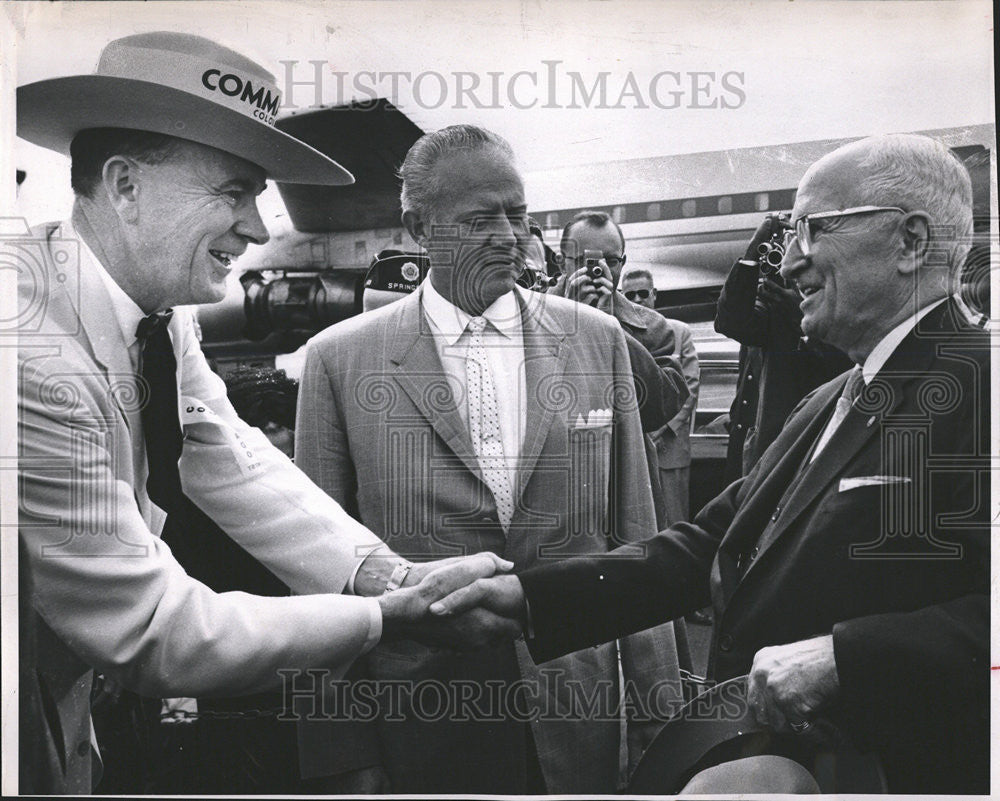 1964 Press Photo Harry Truman Denver American Marshall Steve McNichoals - Historic Images