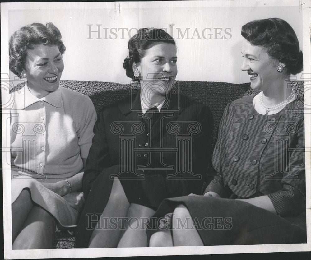 1958 Press Photo Mrs Wayne Van Vleet president Denver Junior League Mrs Jopling - Historic Images