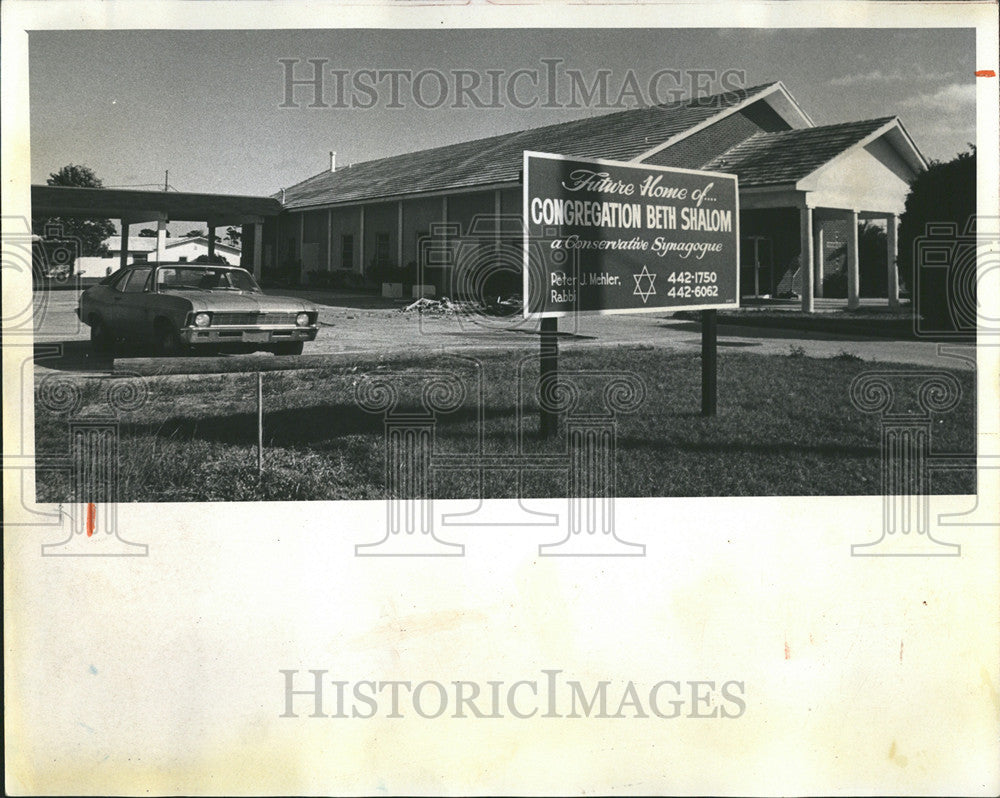 1977 Press Photo Clearwater Congregation Beth Shalom Bought Trinity Church - Historic Images