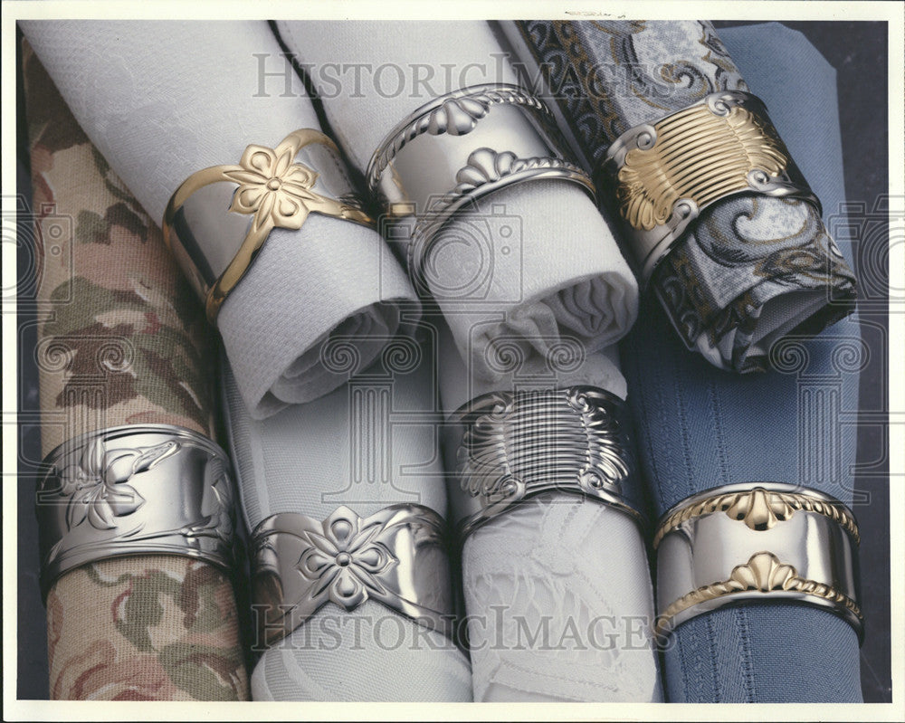 1993 Press Photo TABLEWARE GORHAM NAPKIN RINGS - Historic Images