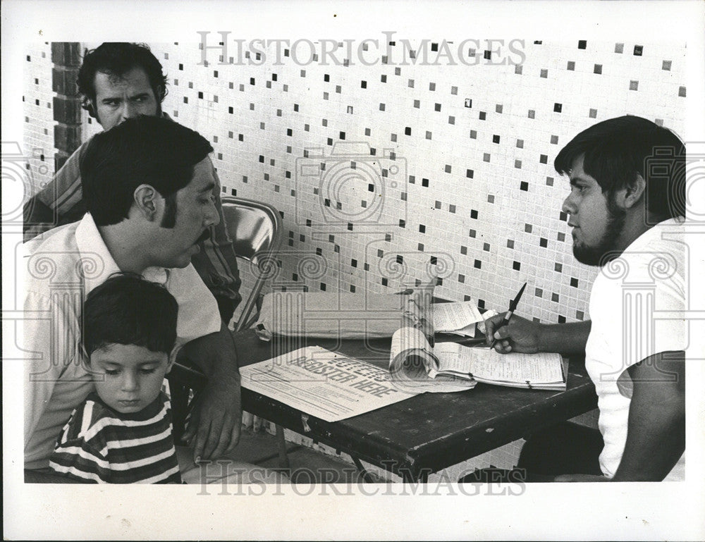 1971 Press Photo Vote Registration program telecast CBS Reports Chicano Mexico - Historic Images