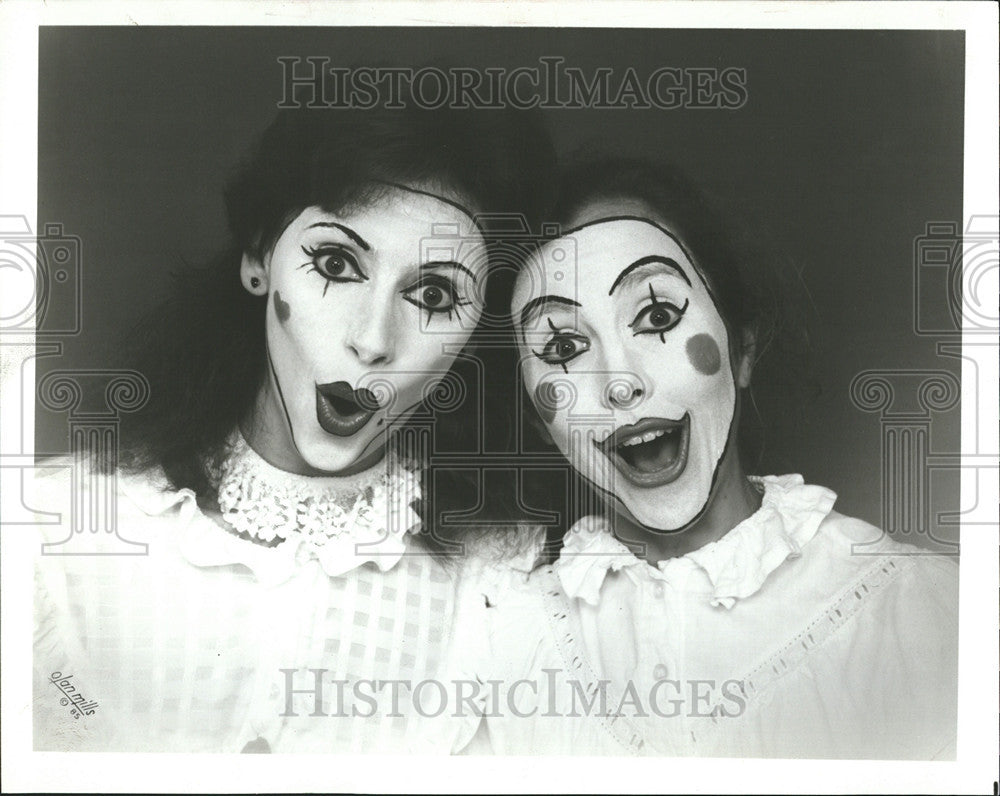 1985 Press Photo Merry Mime Maker Bonnie Lammers Organization - Historic Images