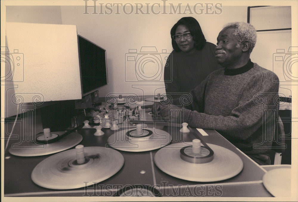 1994 Press Photo Community Film Workshop Director Margaret Caples Jim Taylor - Historic Images