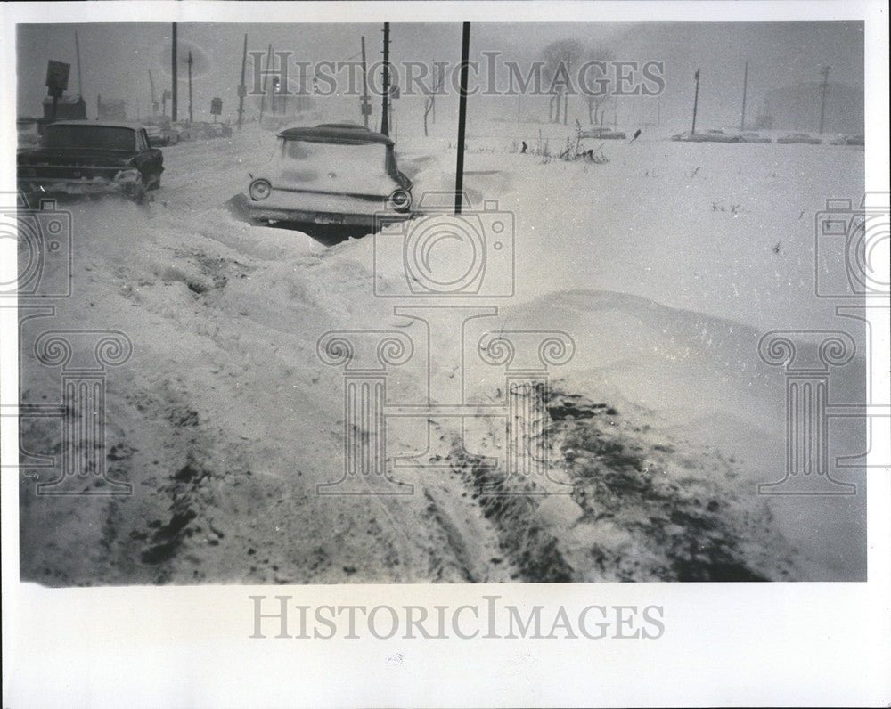 1965 Press Photo Detroit snow storm - Historic Images
