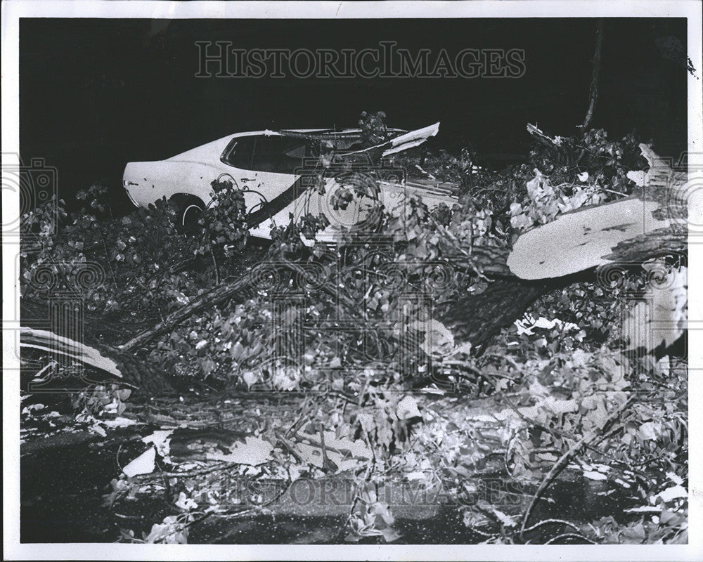 1969 Press Photo Storm Disaster Detroit Michigan - Historic Images