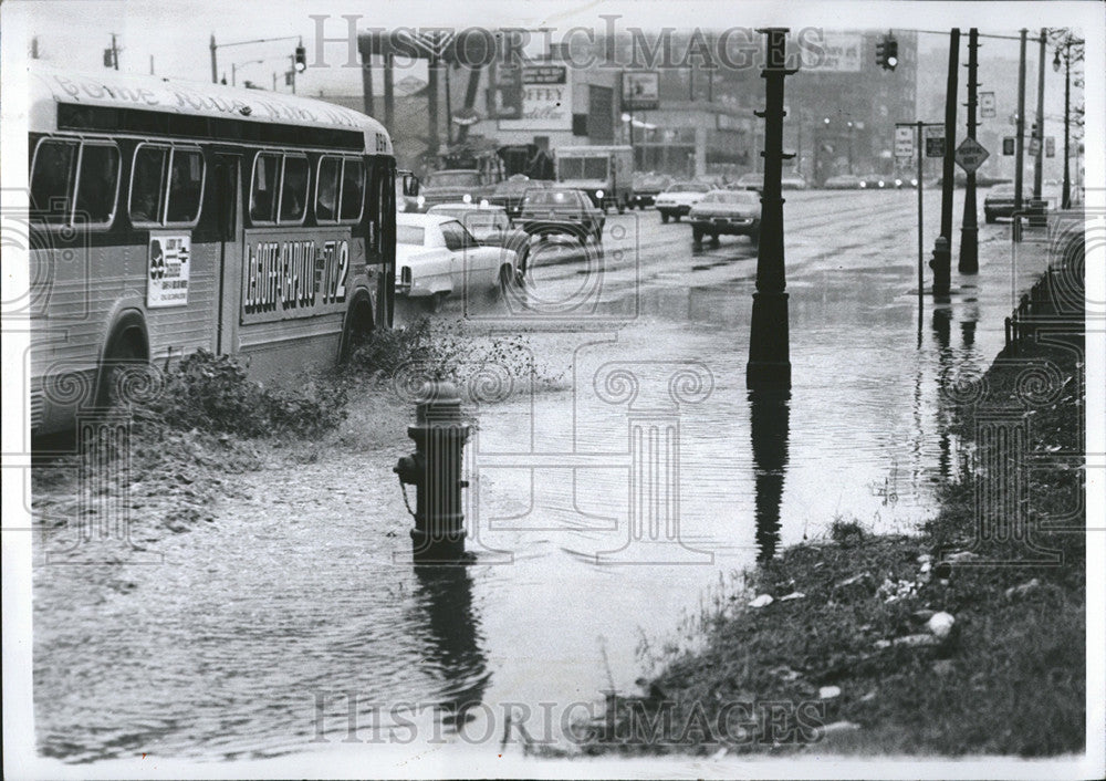 1973 Press Photo Detroit Storm - Historic Images