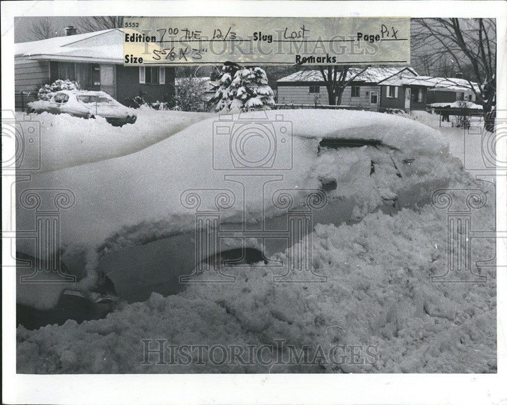 1974 Press Photo St Plair Shores Storm Detroit Lawrence - Historic Images
