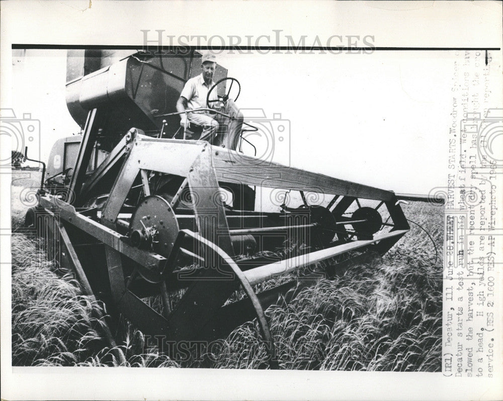 1965 Press Photo Wheat Harvest Starts - Historic Images