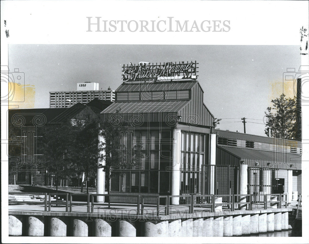 1991 Press Photo St Aubin Park Marina Detroit Toxic Chemicals Story - Historic Images