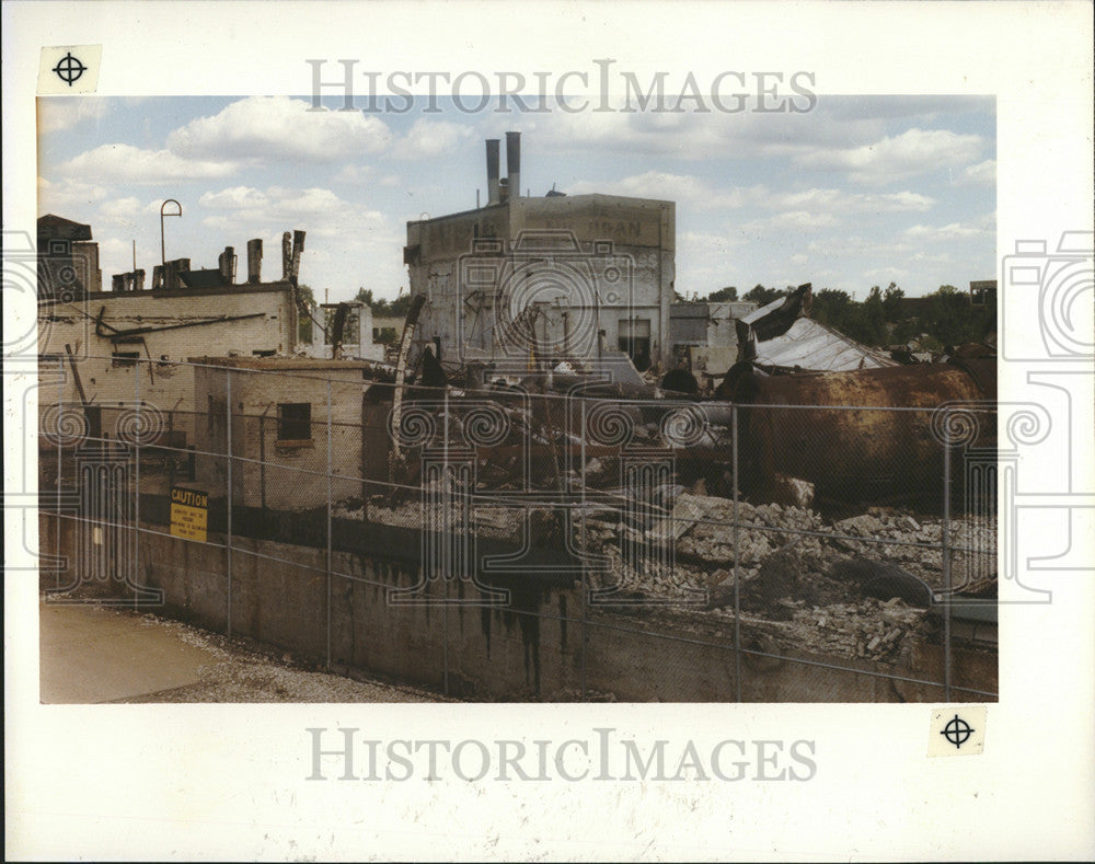 1991 Press Photo Revere Copper Site Detroit River Contaminated Toxic Metals - Historic Images