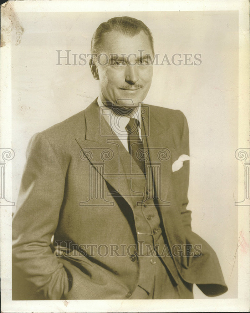 Press Photo Brian Aherne, British Venice Hospital Memorial Classic Actor Film - Historic Images